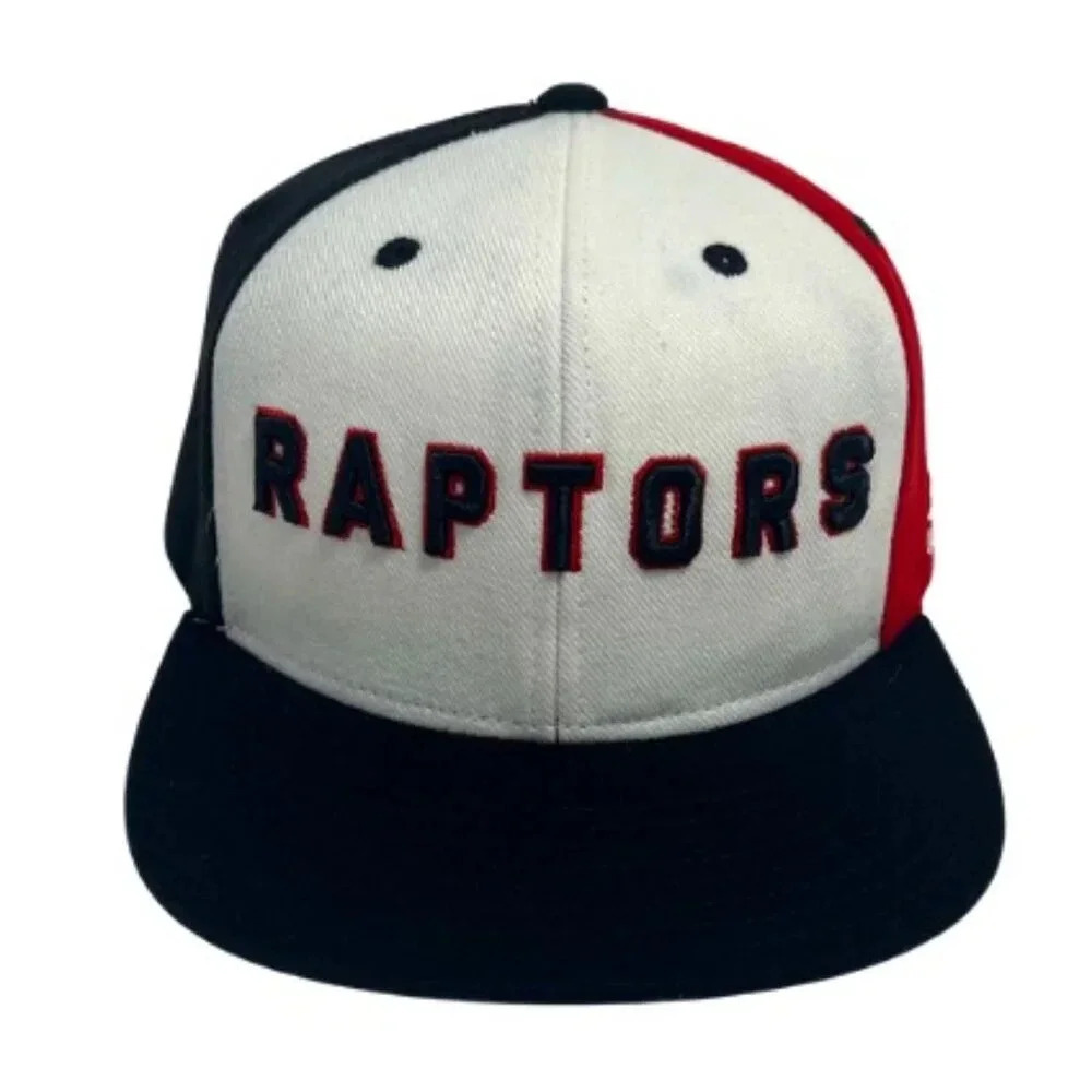 Adidas NBA Toronto Raptors Snapback Hat Wool  Blend White Red Black Embroidered